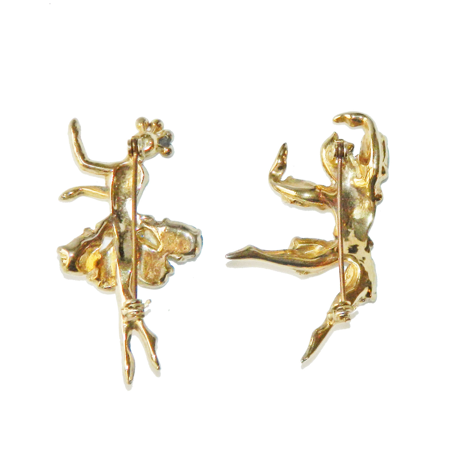 Trifari Petalettes ballet dancers brooch set