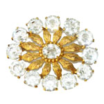 vintage crystal brooch