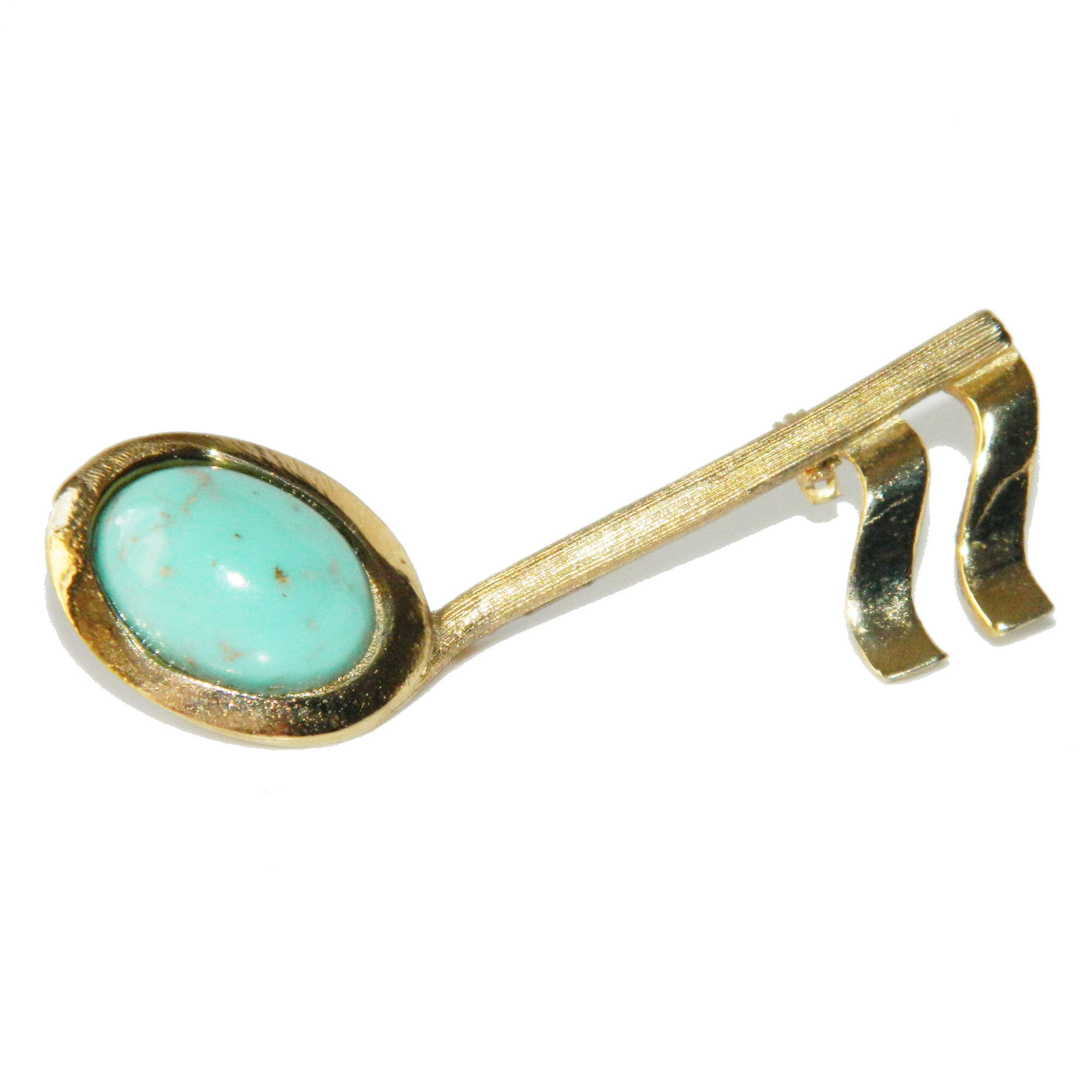 Vintage musical note brooch