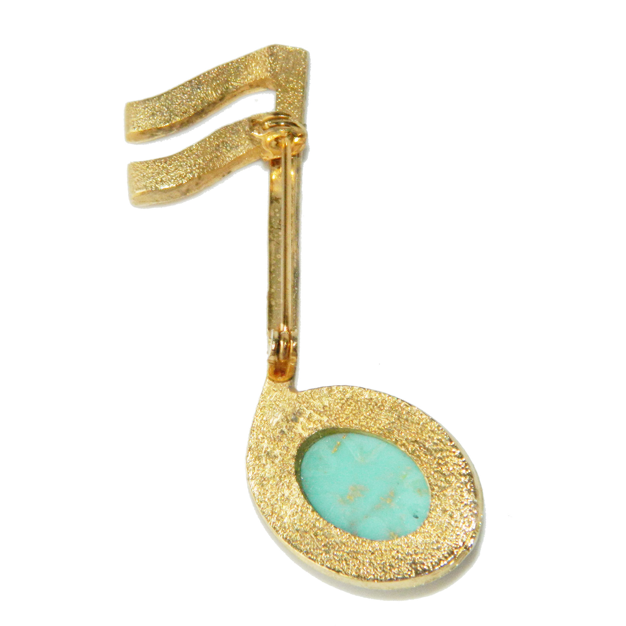 Vintage musical note brooch
