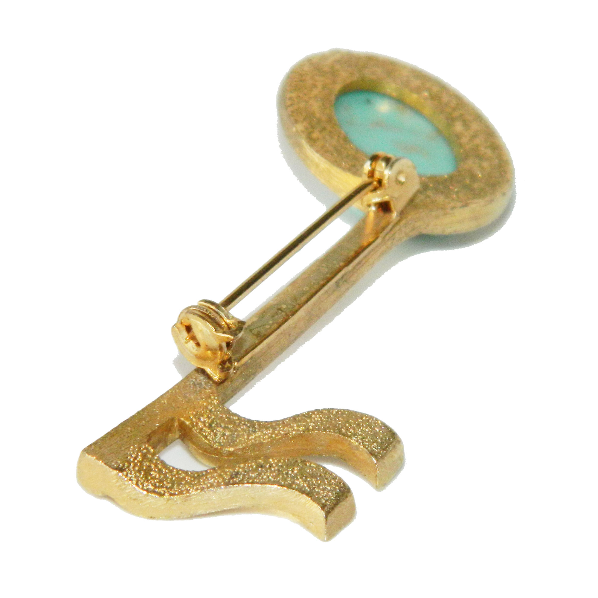 Vintage musical note brooch