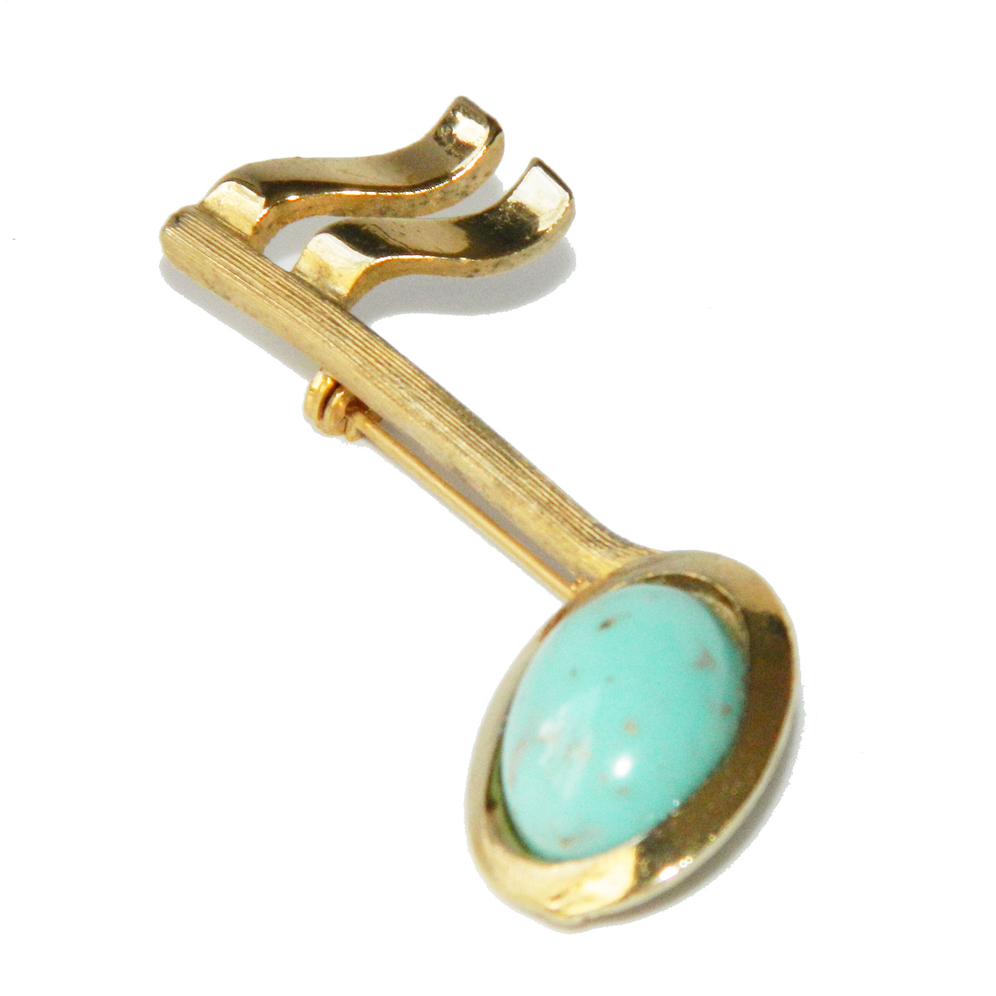Vintage musical note brooch