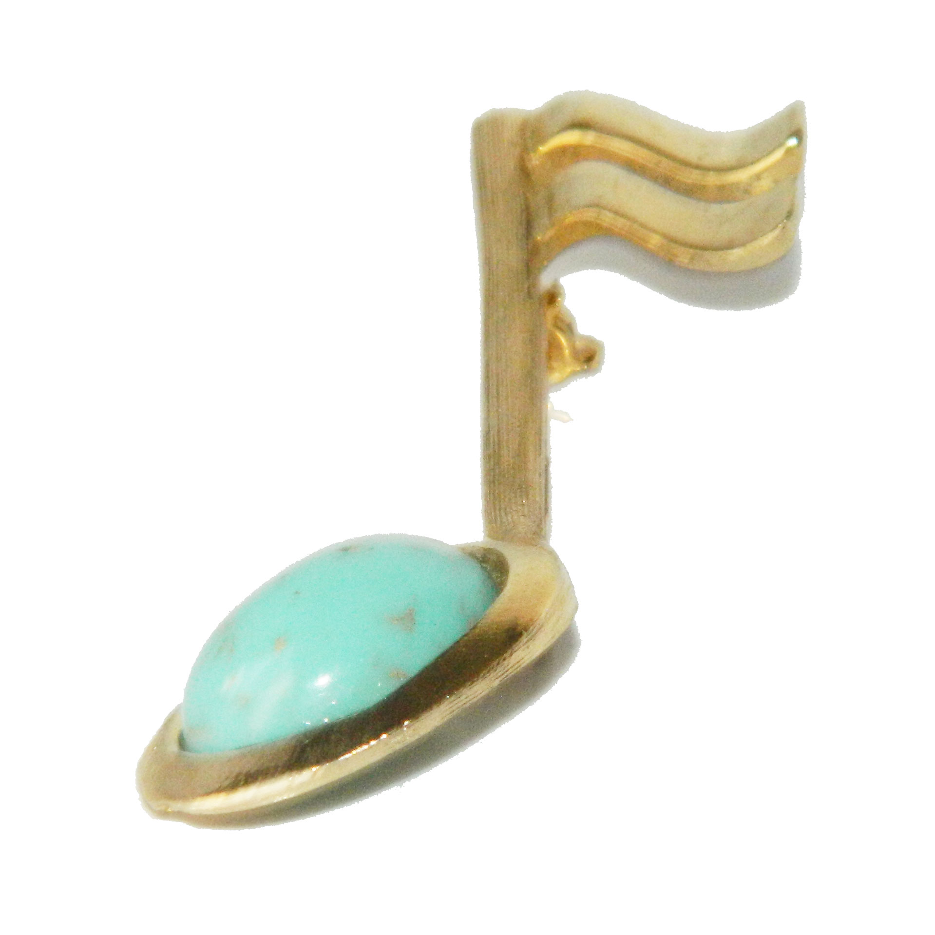 Vintage musical note brooch