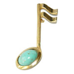 Musical note brooch