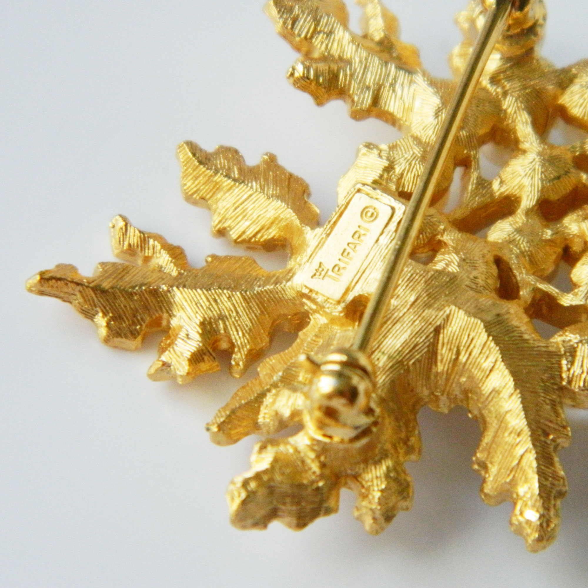 Crown Trifari grapes brooch