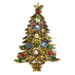 Trifari rhinestone snowflake brooch