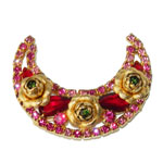 Hobe crescent rhinestone brooch