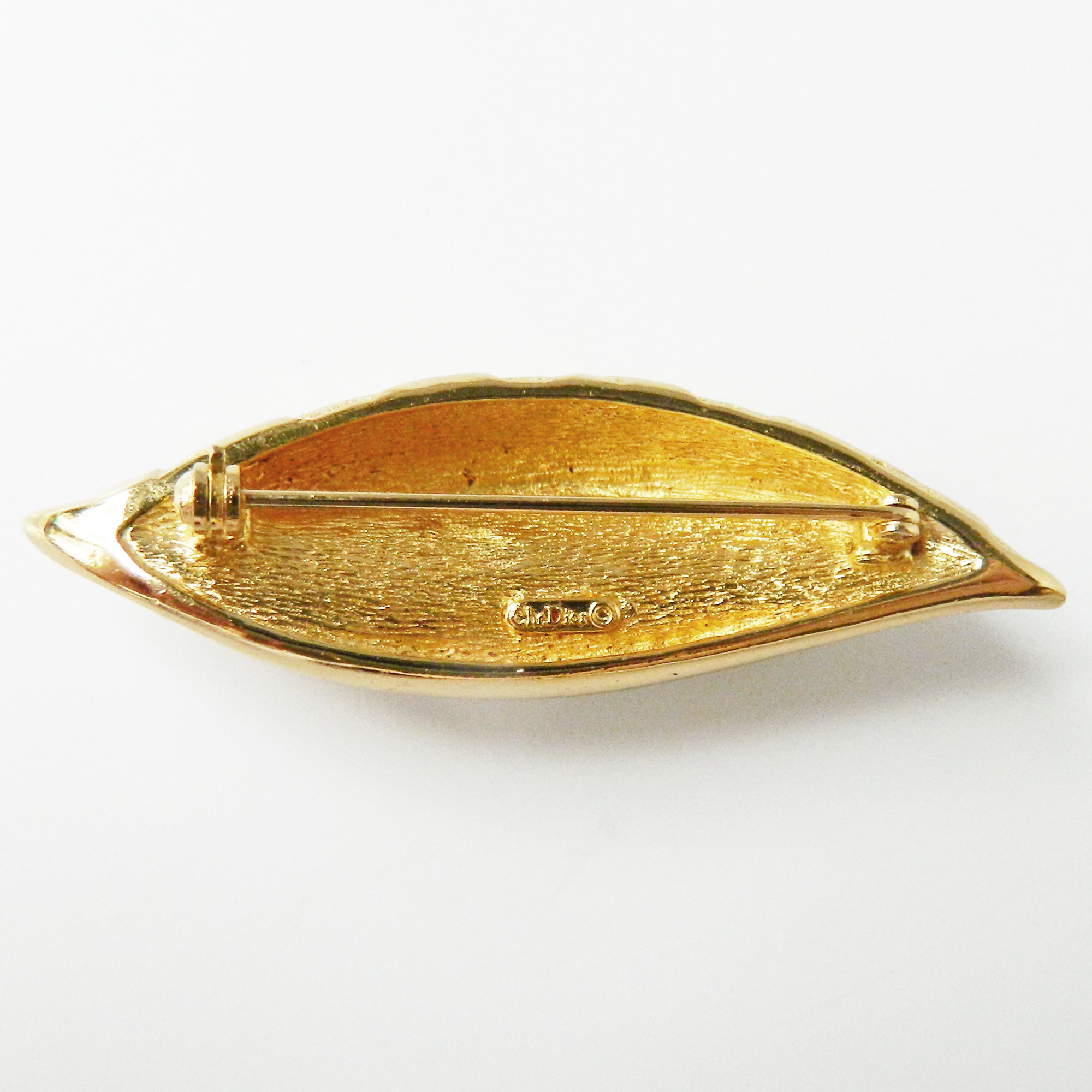 Vintage Christian Dior pea pod brooch