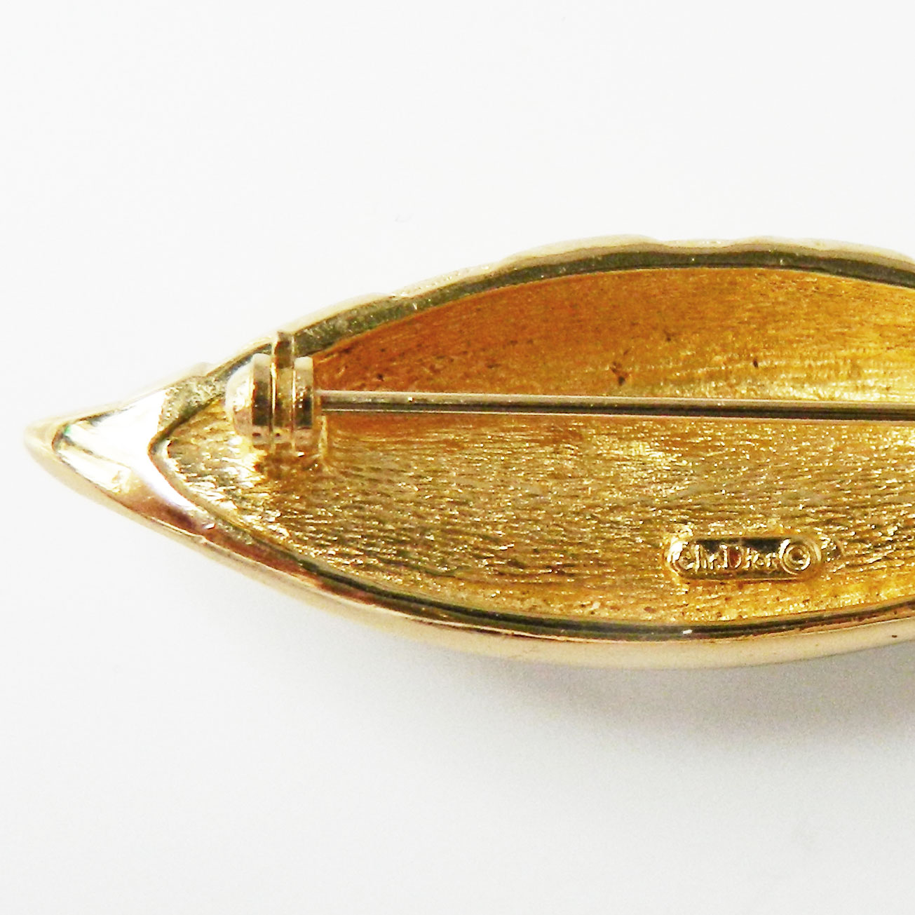 Vintage Christian Dior pea pod brooch