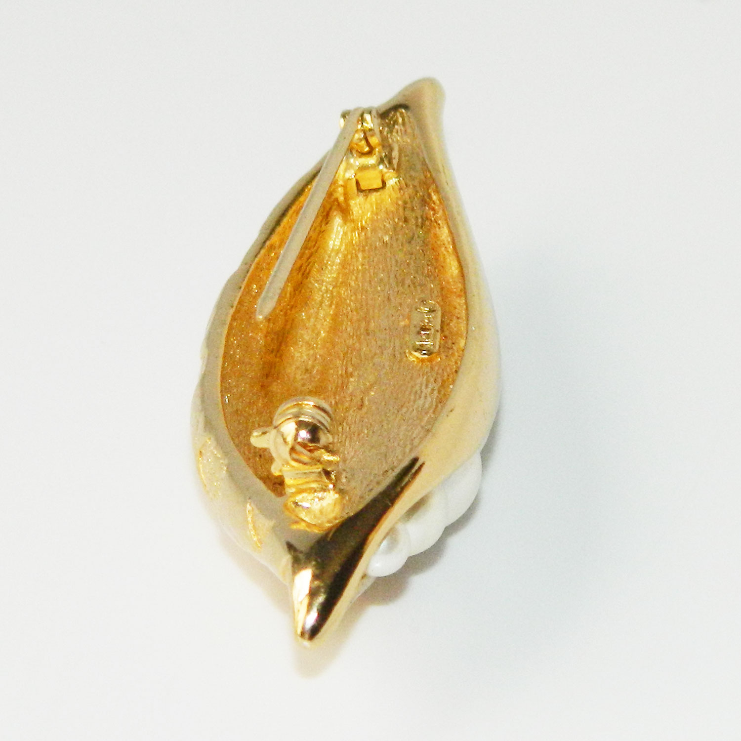 Vintage Christian Dior pea pod brooch