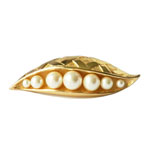 Christian Dior pea pod brooch