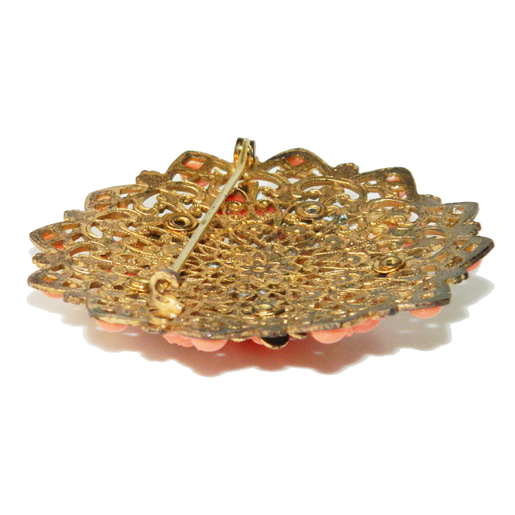 1930s celluloid floral brooch