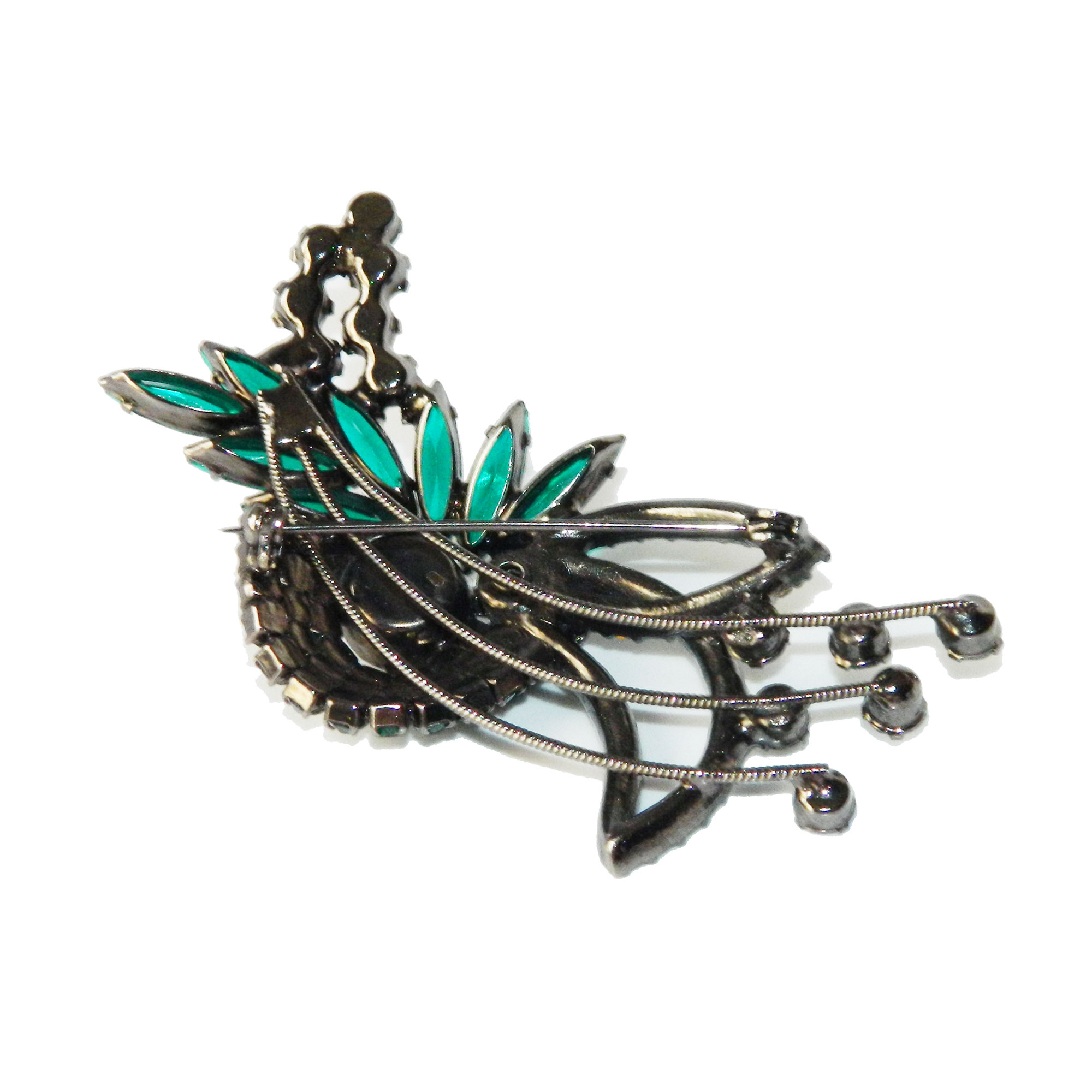 1960s Juliana rhinestone flower brooch