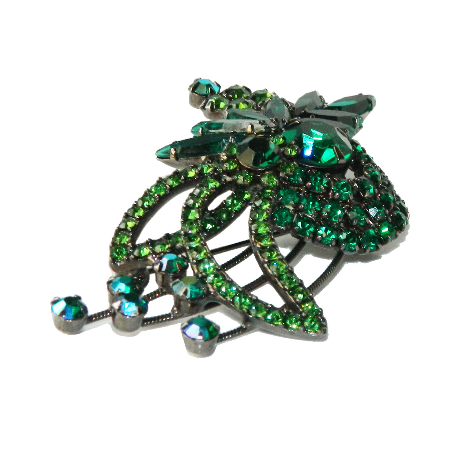 1960s Juliana rhinestone flower brooch