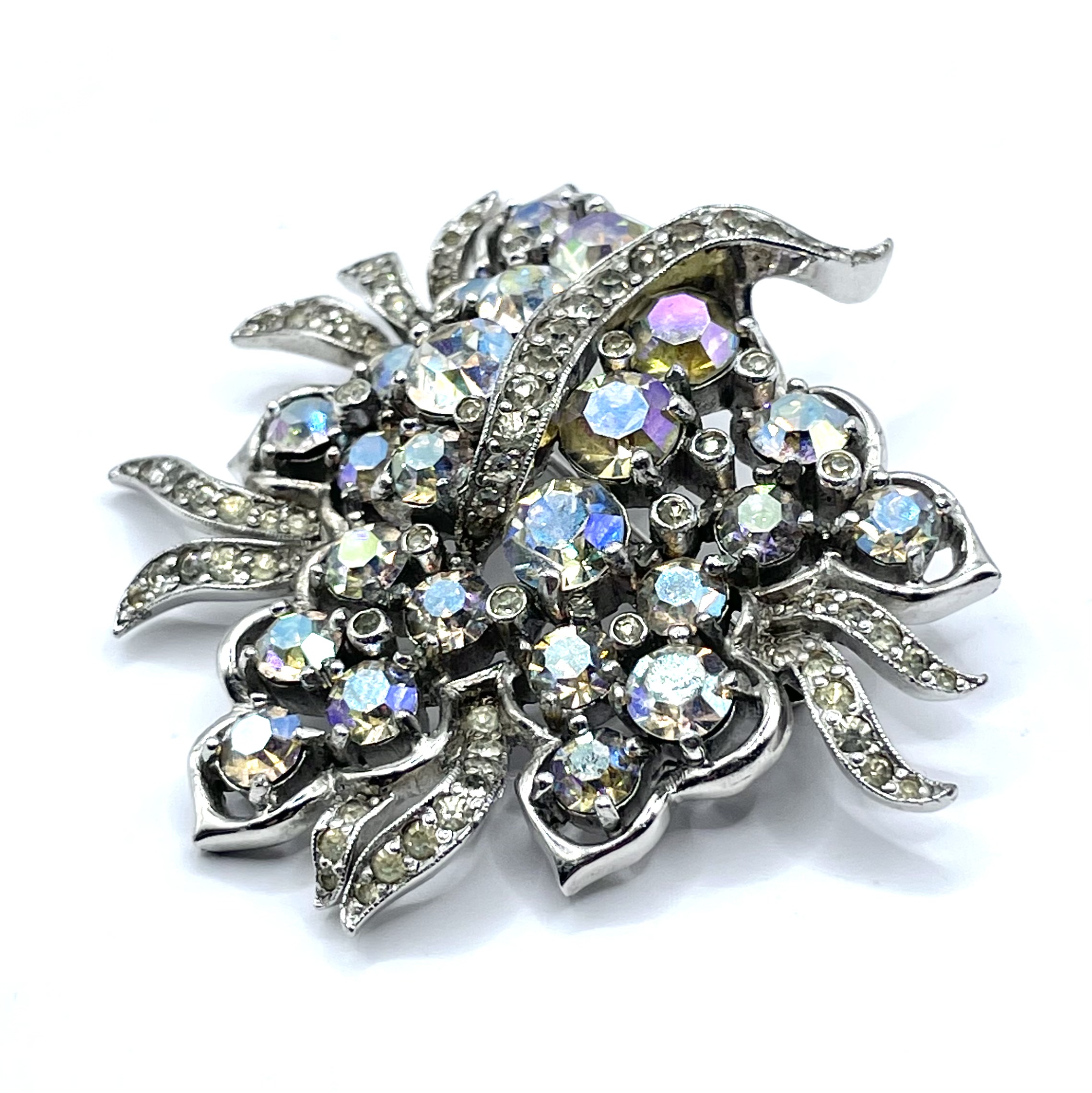1950s Jomaz rhinestone brooch