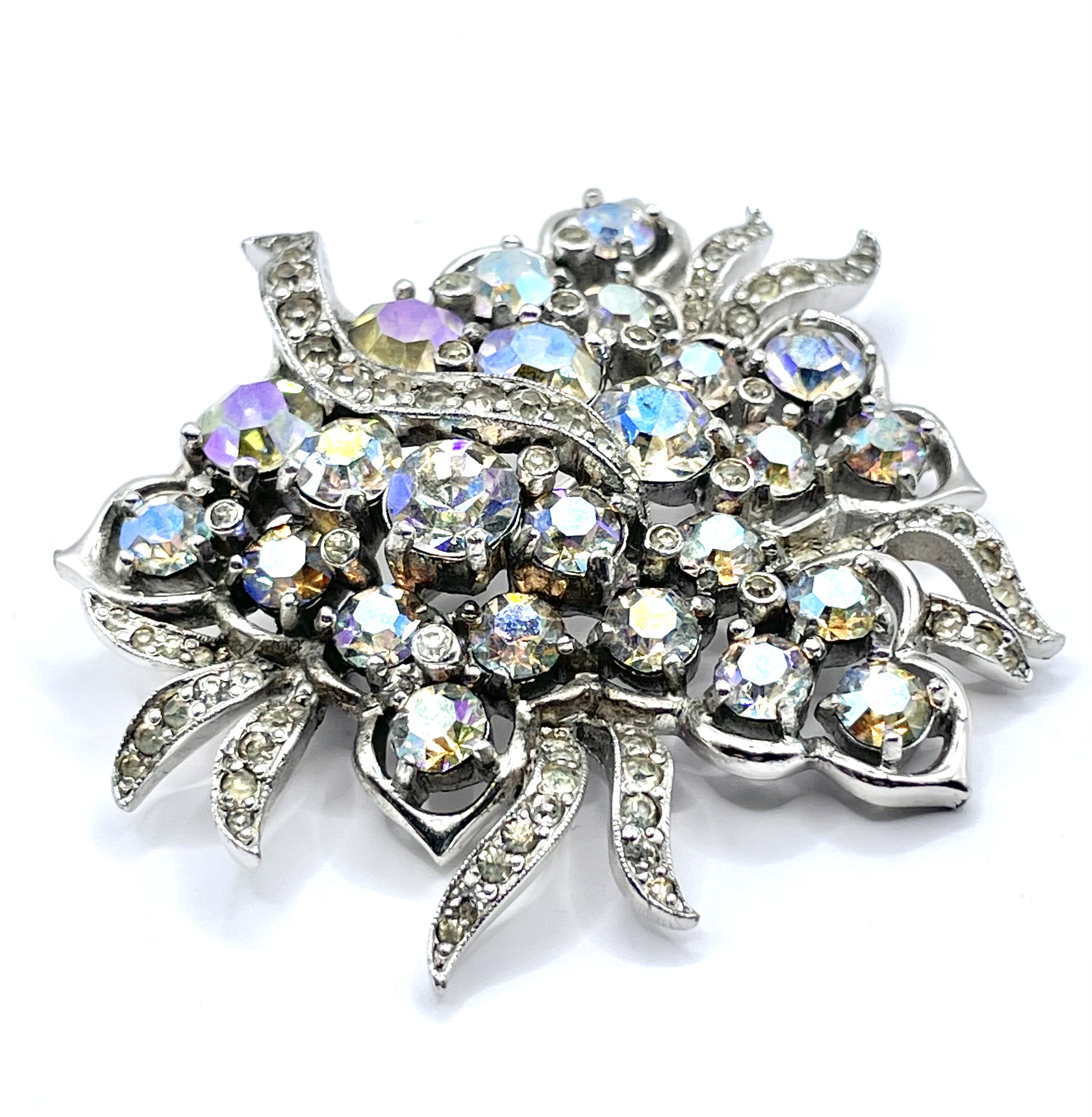 1950s Jomaz rhinestone brooch