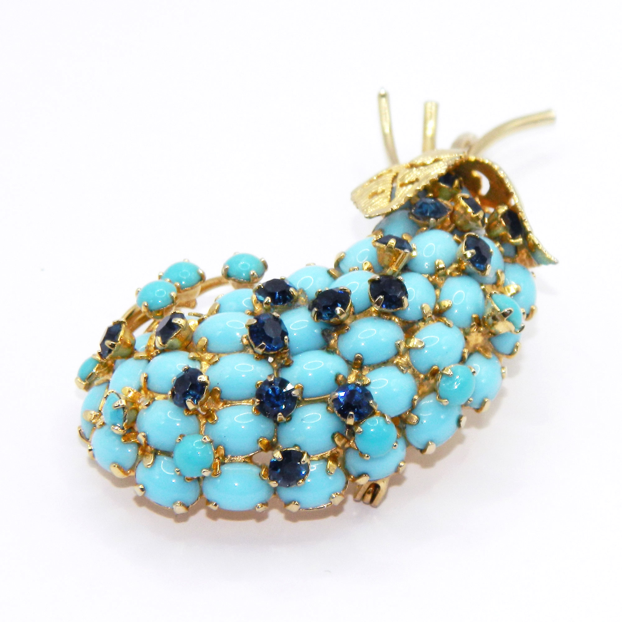 Vendome floral rhinestone brooch