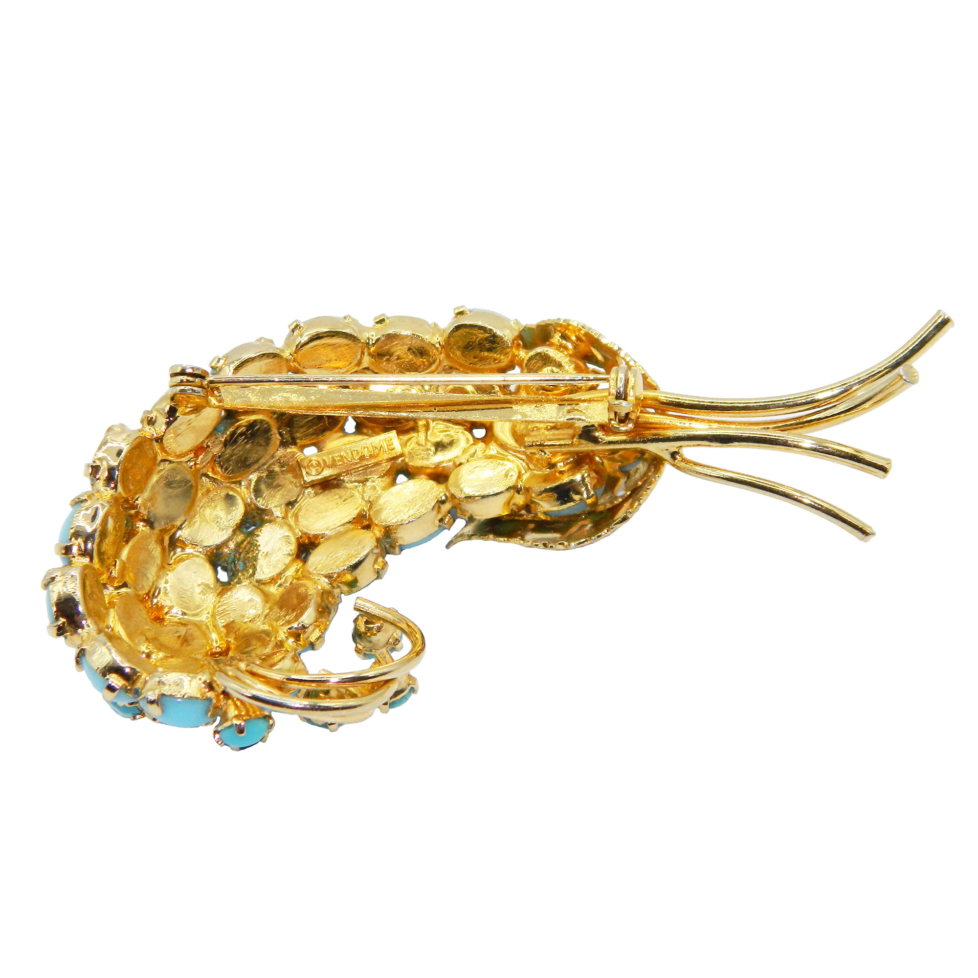 Vendome floral rhinestone brooch