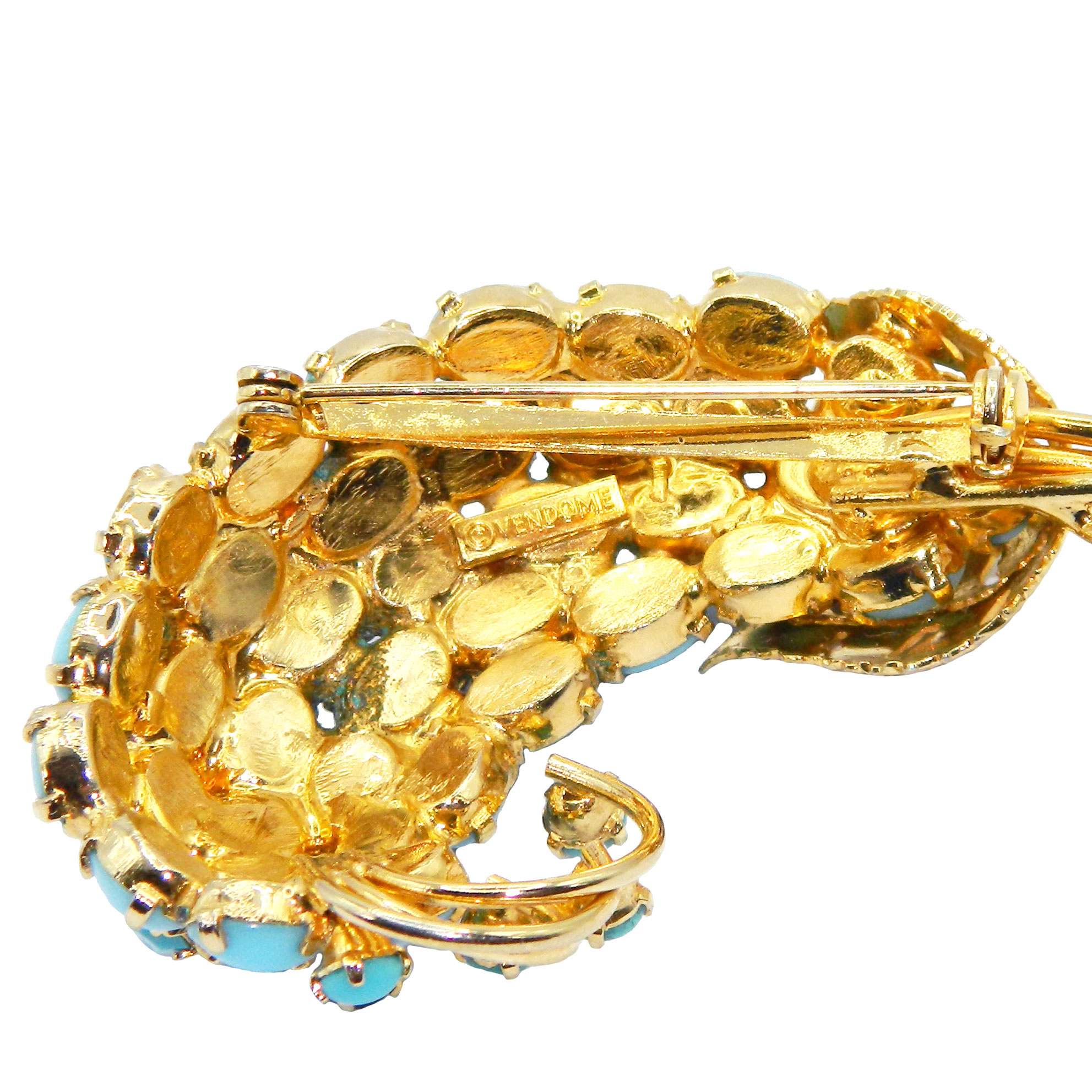 Vendome floral rhinestone brooch