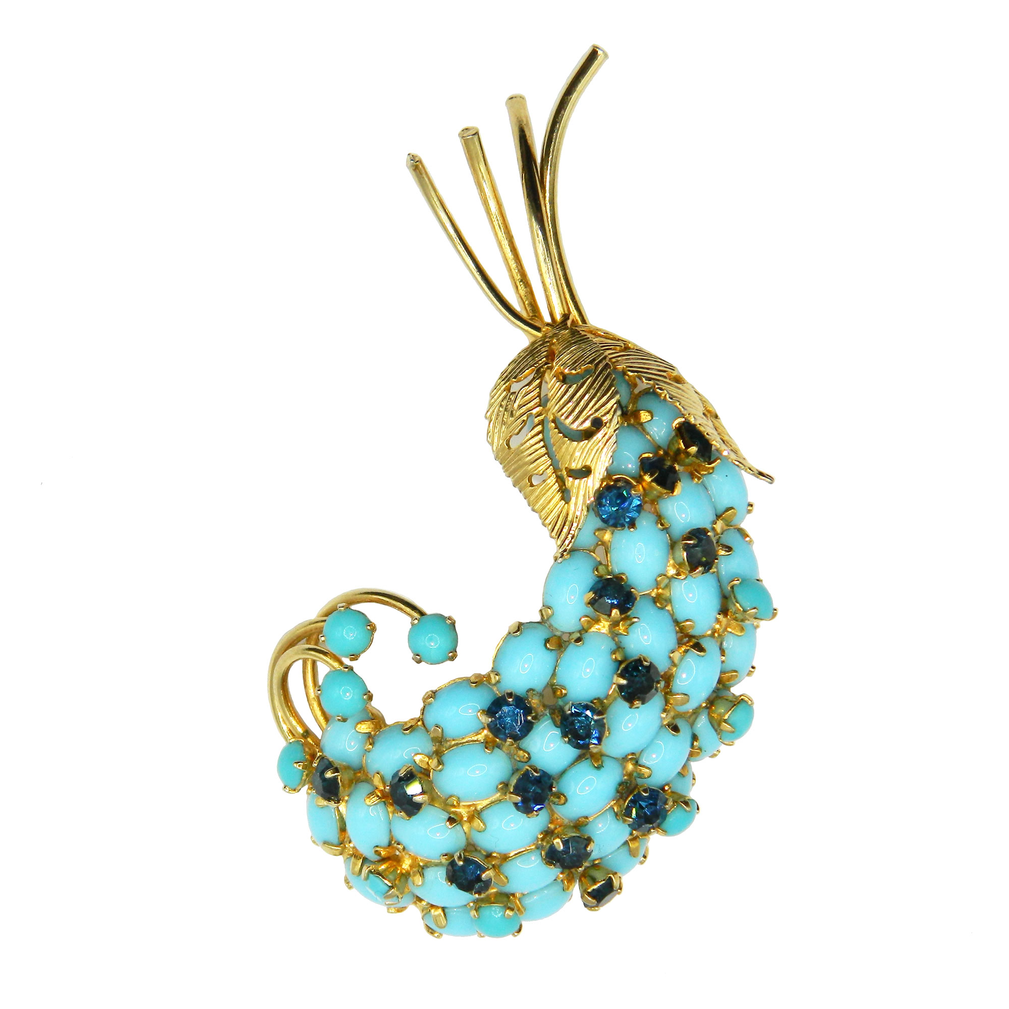 Vendome floral rhinestone brooch