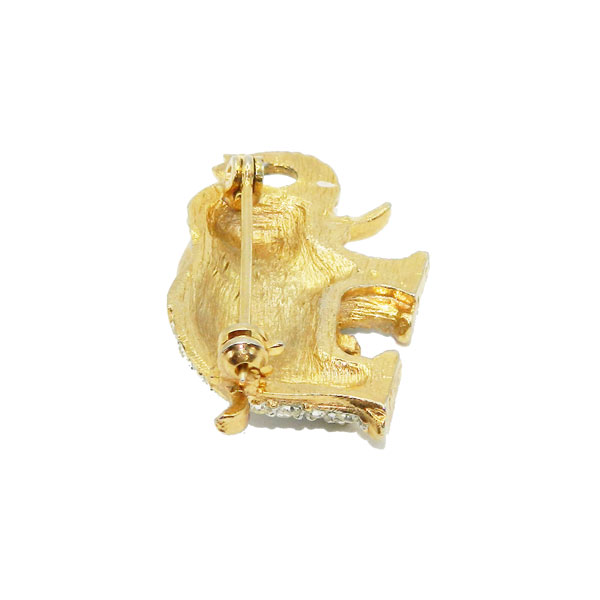 Rhinestone elephant pin