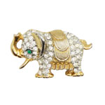 rhinestone elephant pin