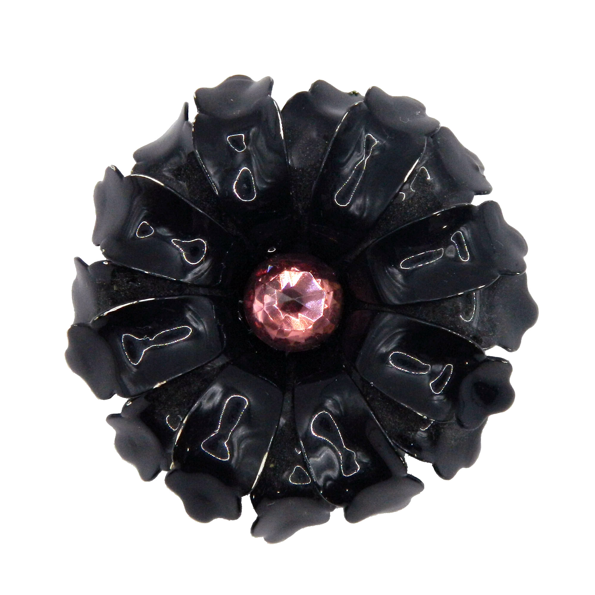 Enameled Flower Brooch