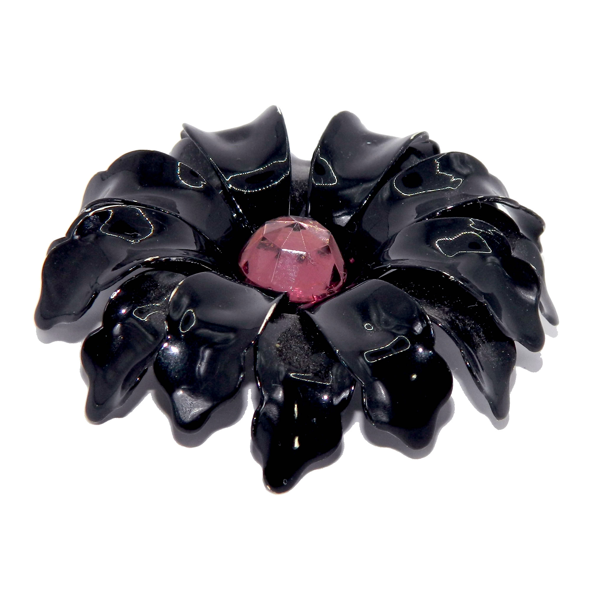 Enameled Flower Brooch