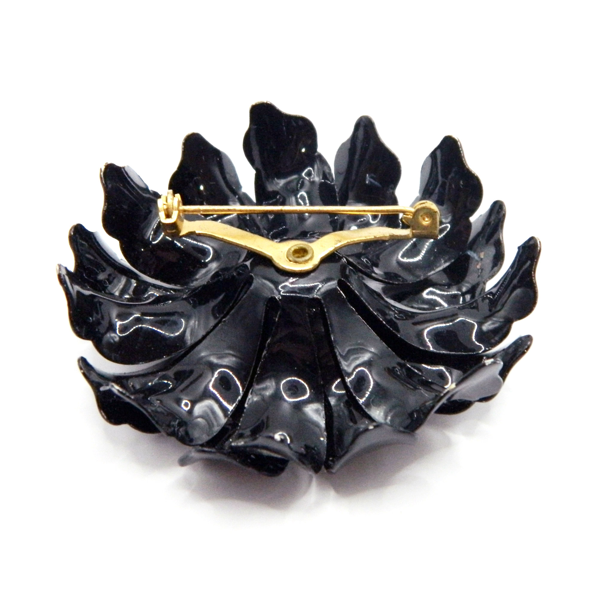 Enameled Flower Brooch