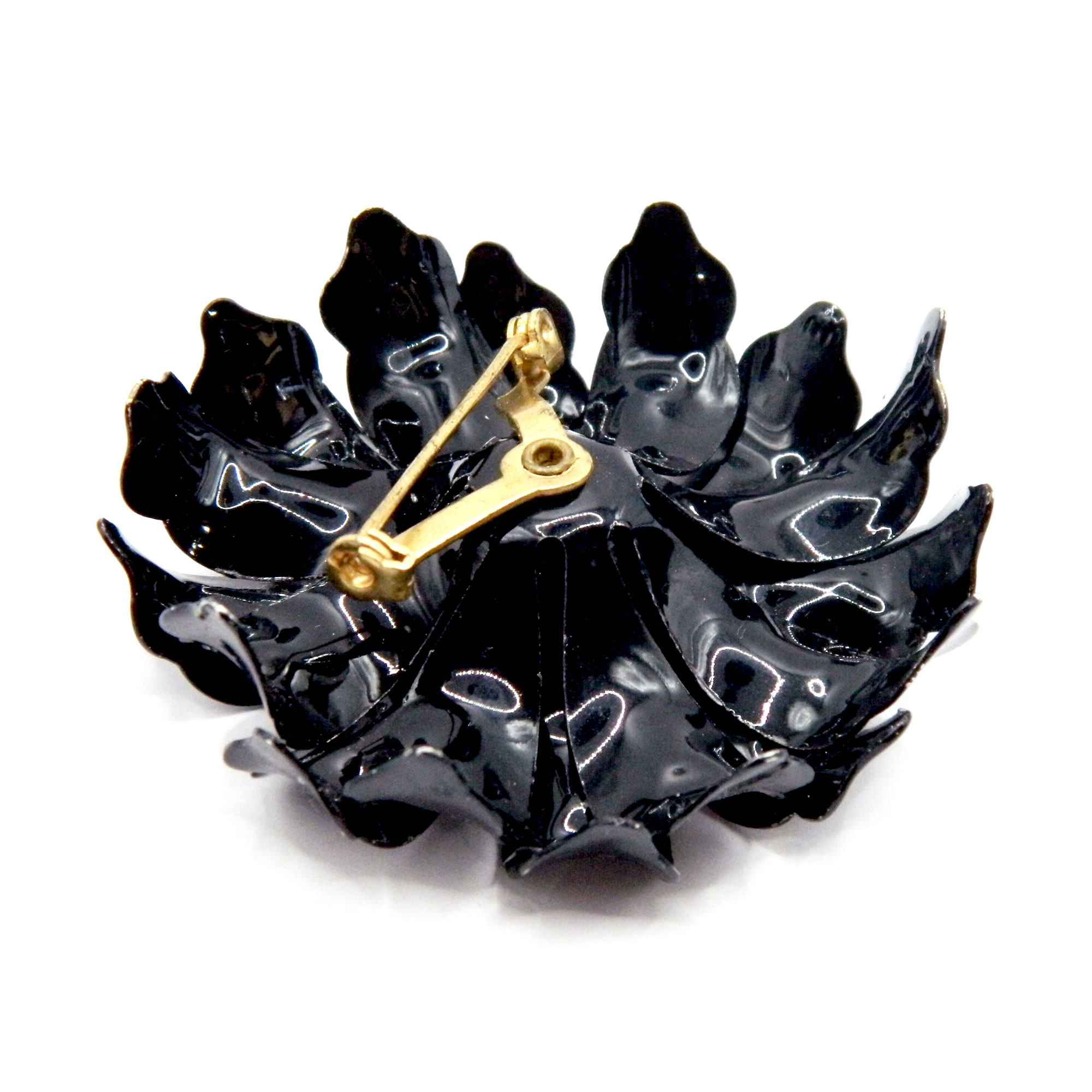 Enameled Flower Brooch