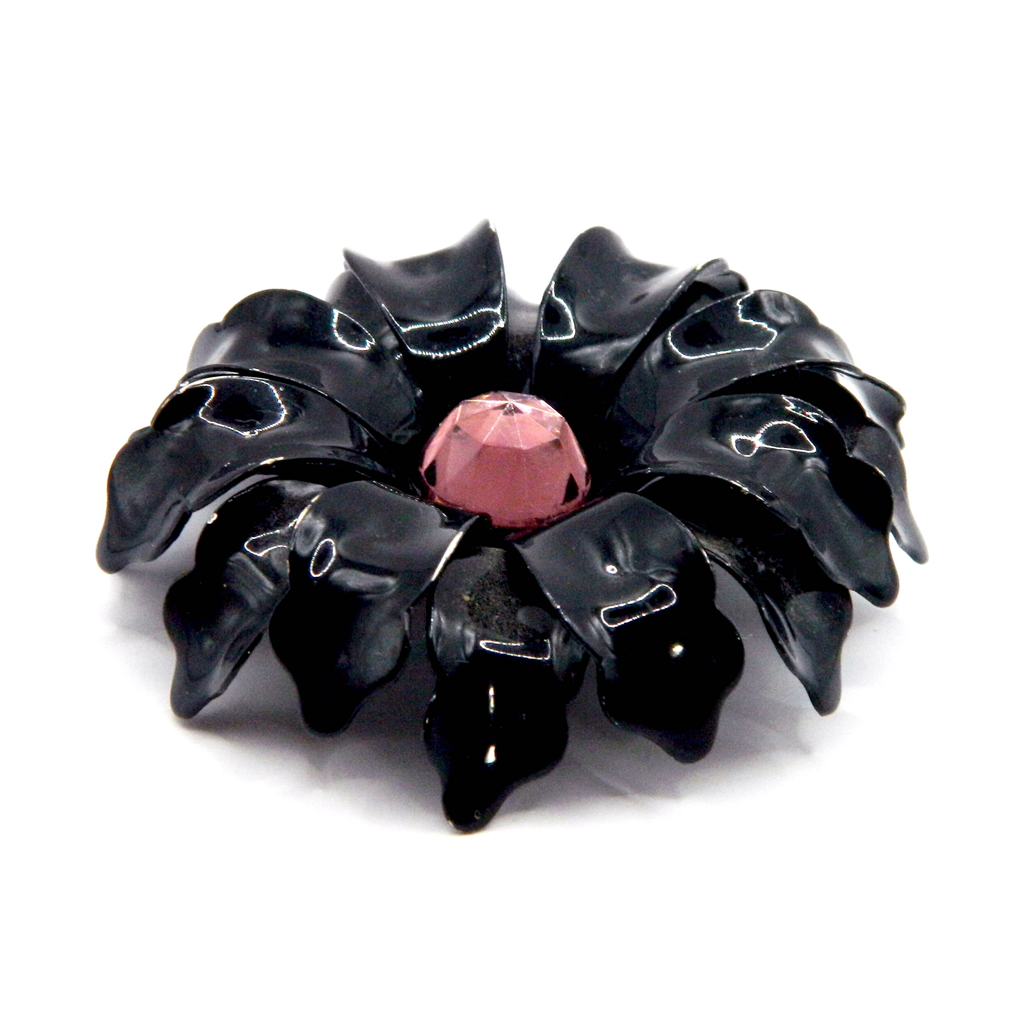 1960s Enameled Flower Brooch