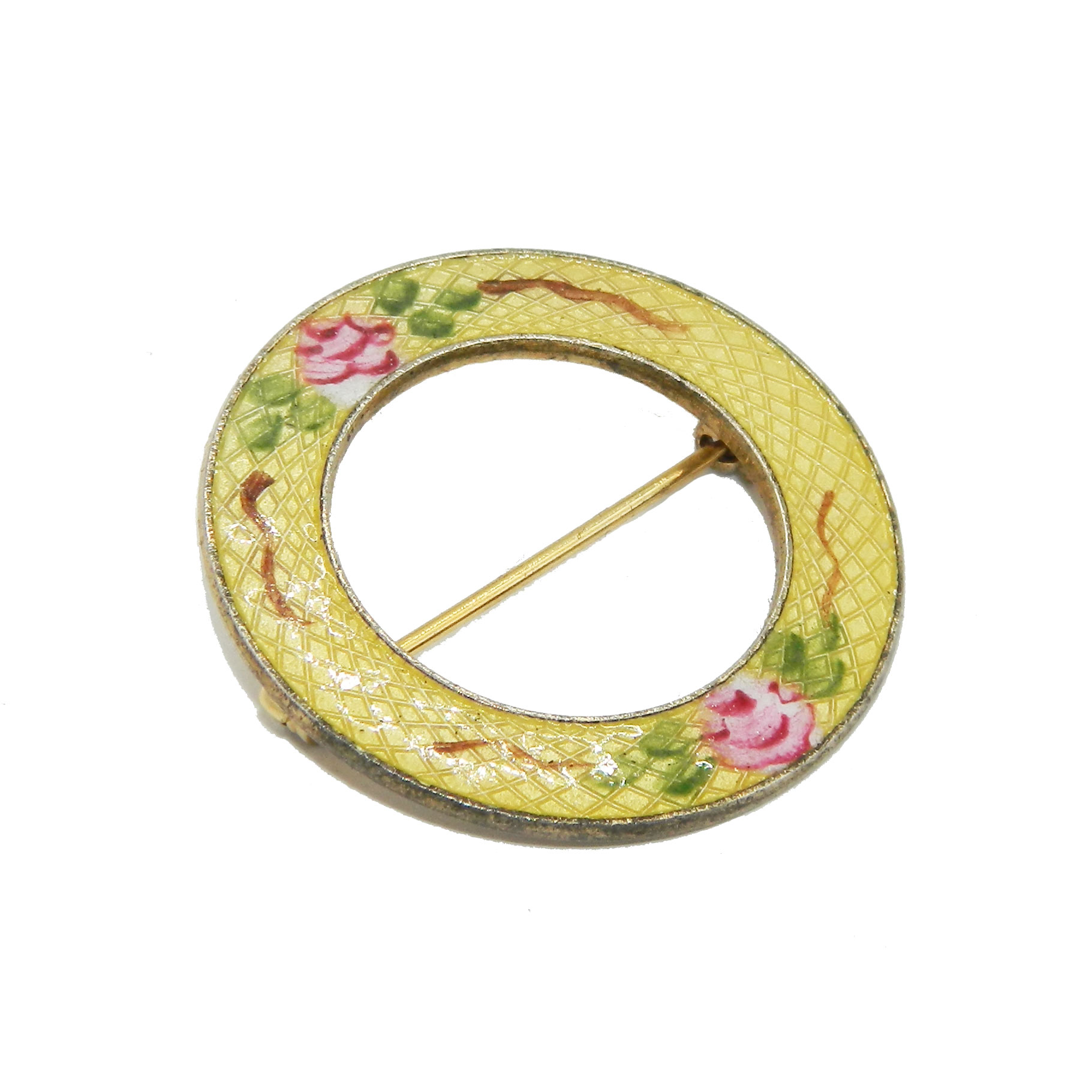 1960s Enameled Flower Brooch