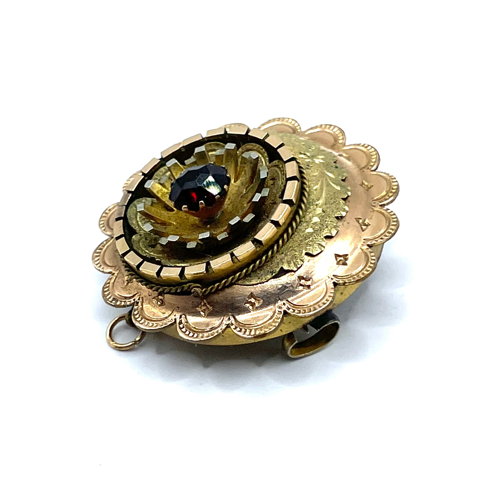 Victorian Gold Filled Watch Hanger Brooch