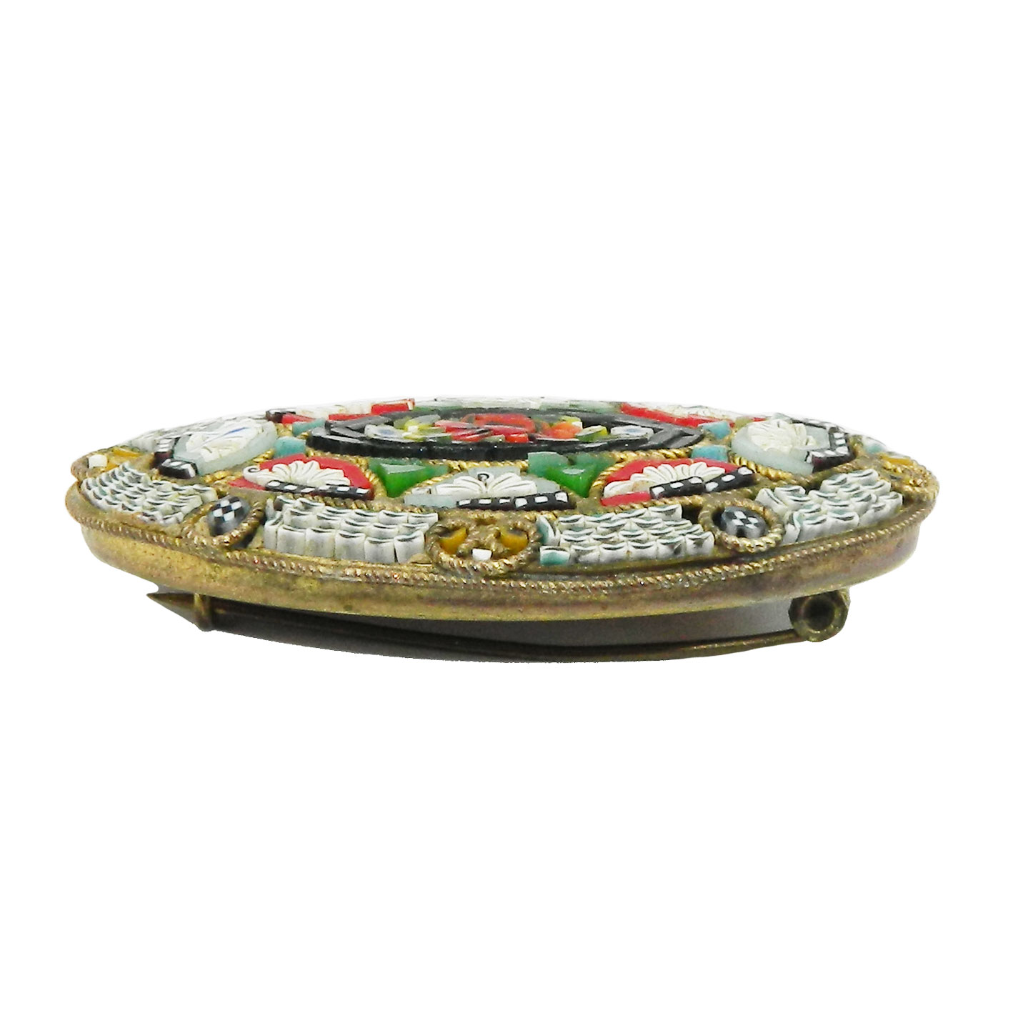Antique Micro Mosaic Brooch