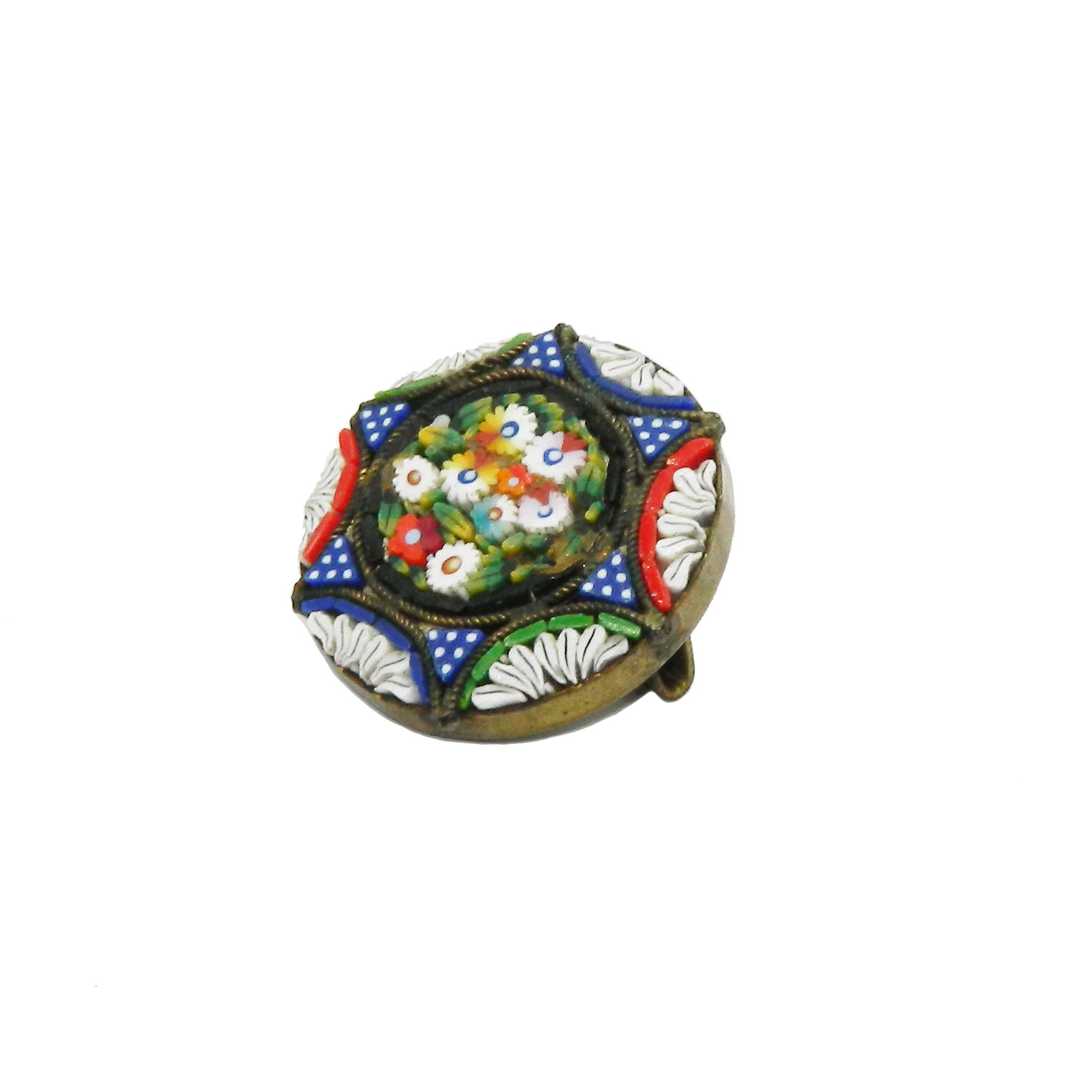Antique Micro Mosaic Brooch