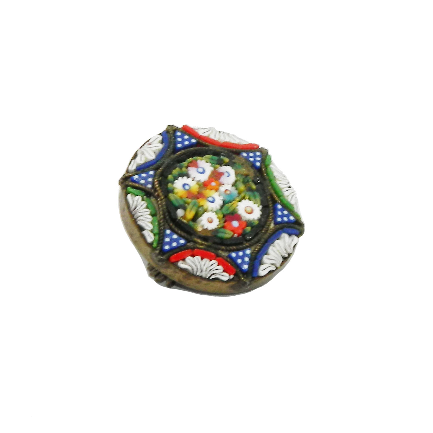 Antique Micro Mosaic Brooch