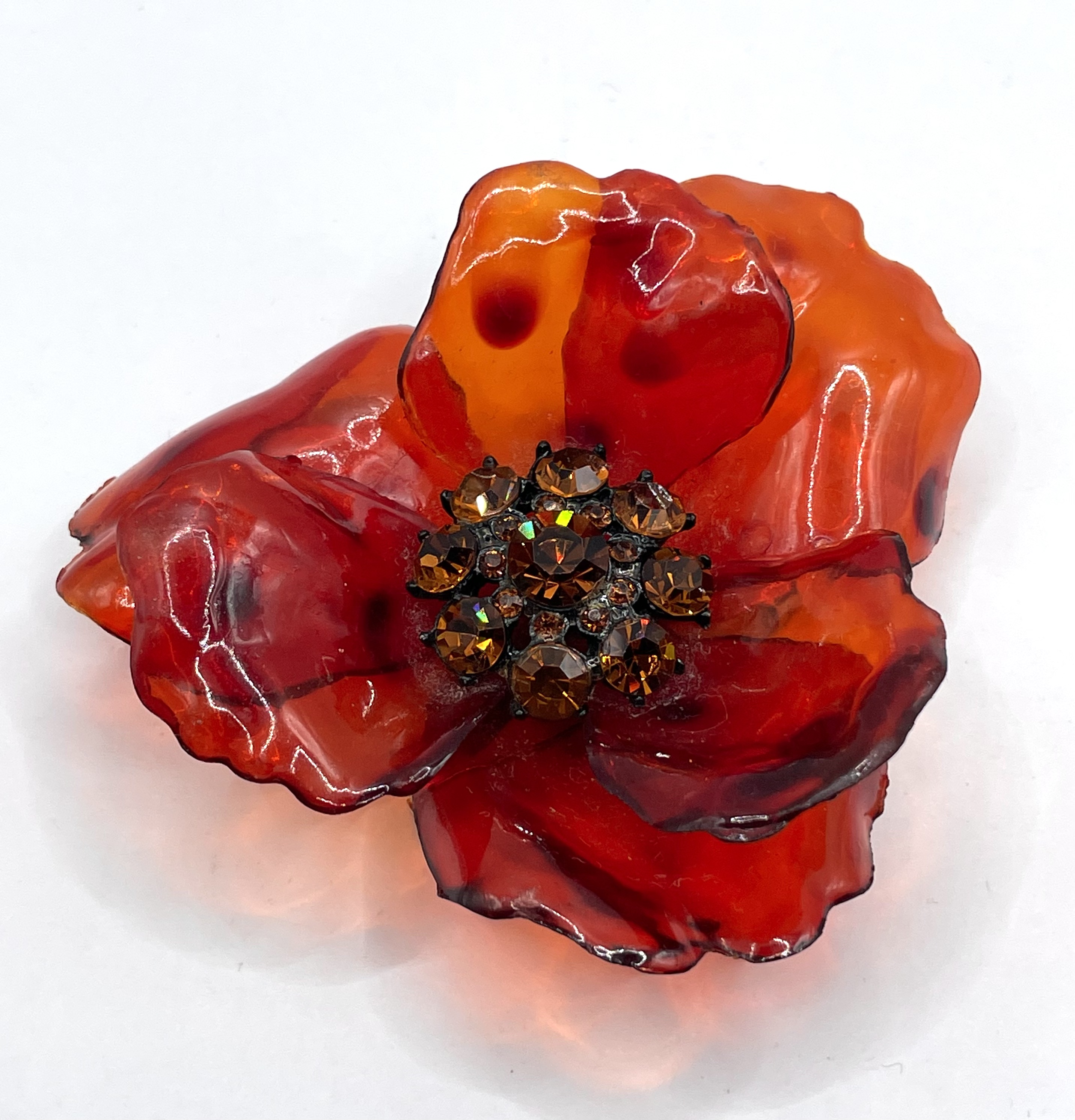 Plastic Flower Brooch
