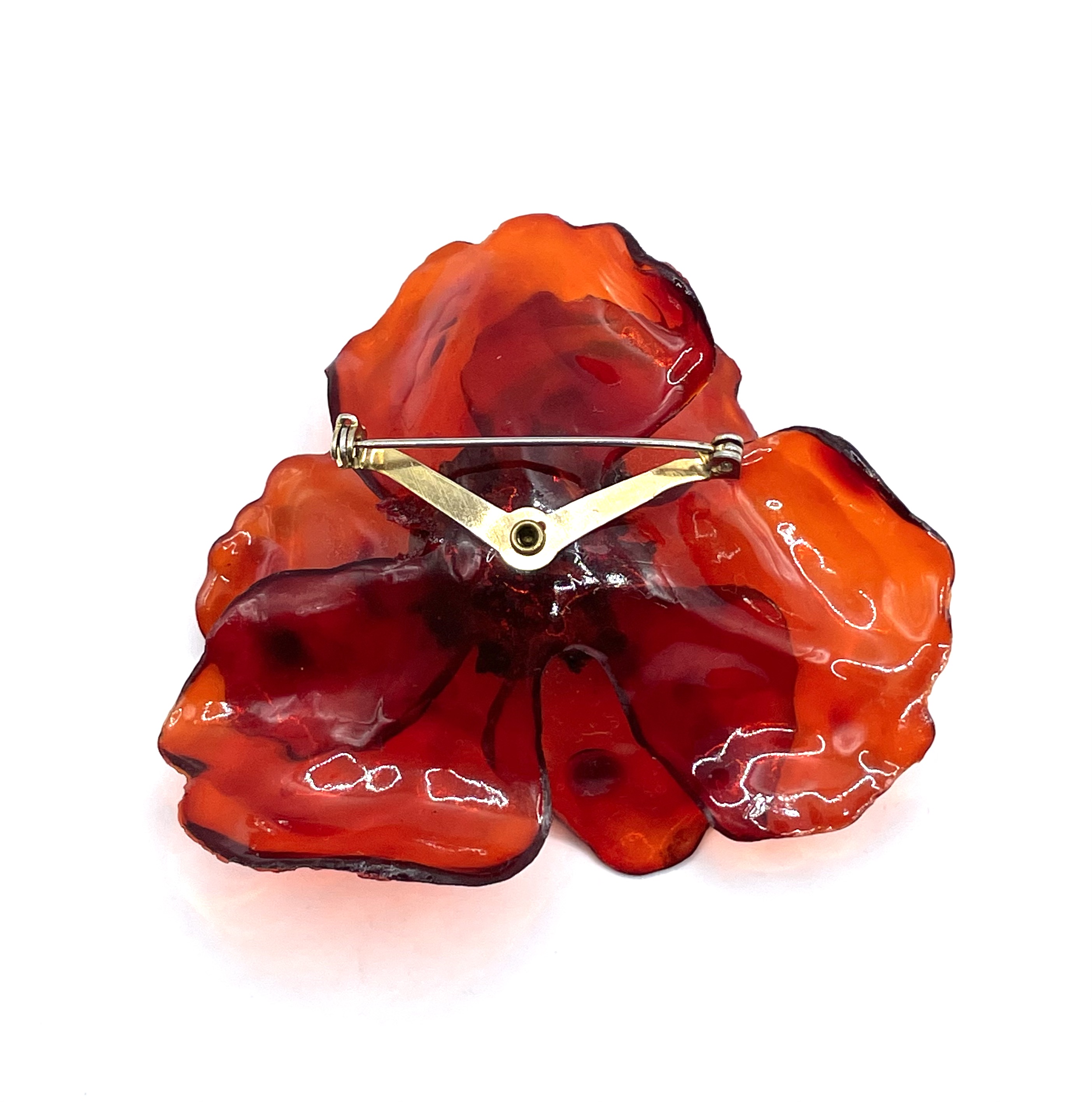 Plastic Flower Brooch
