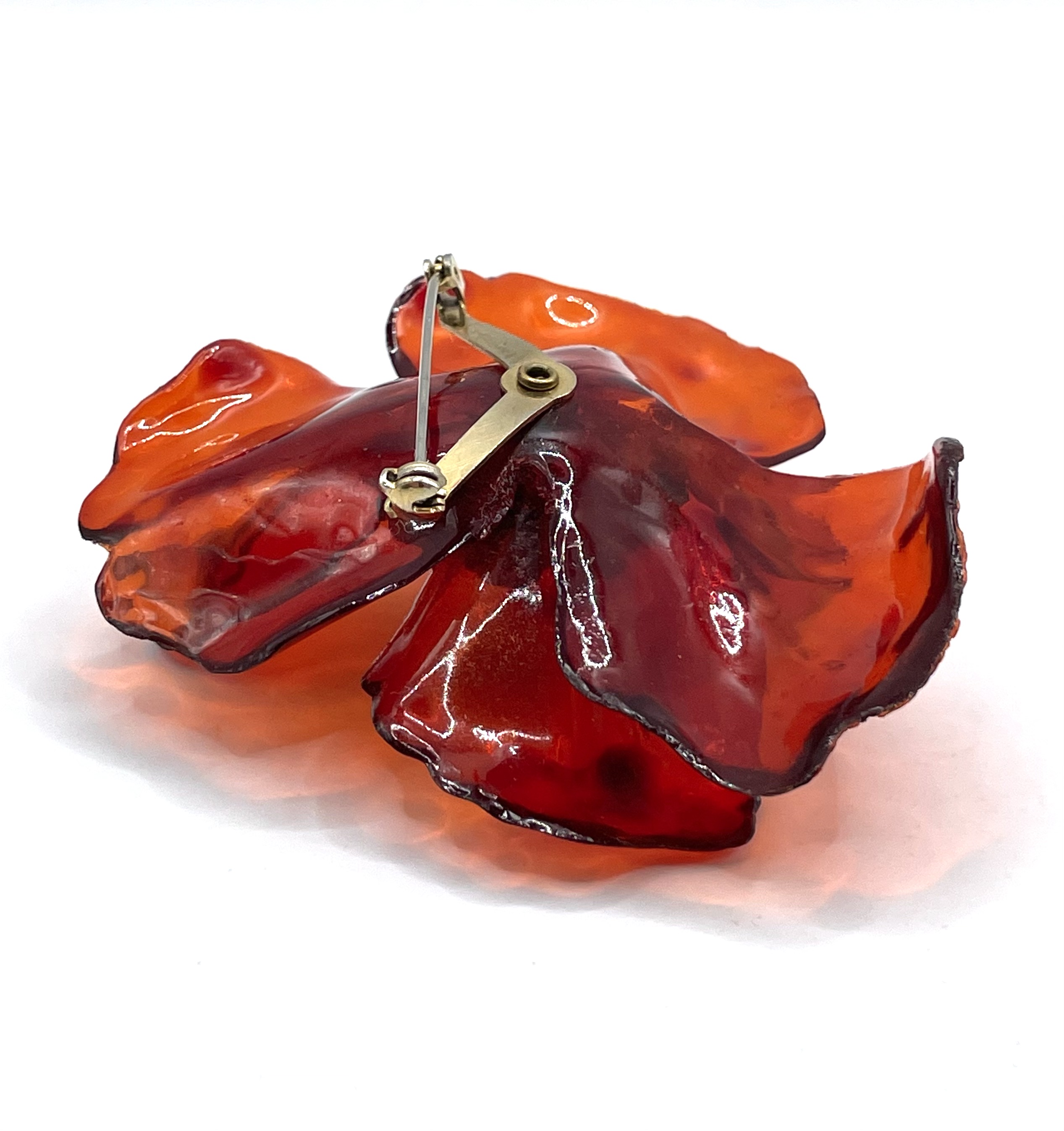 Plastic Flower Brooch