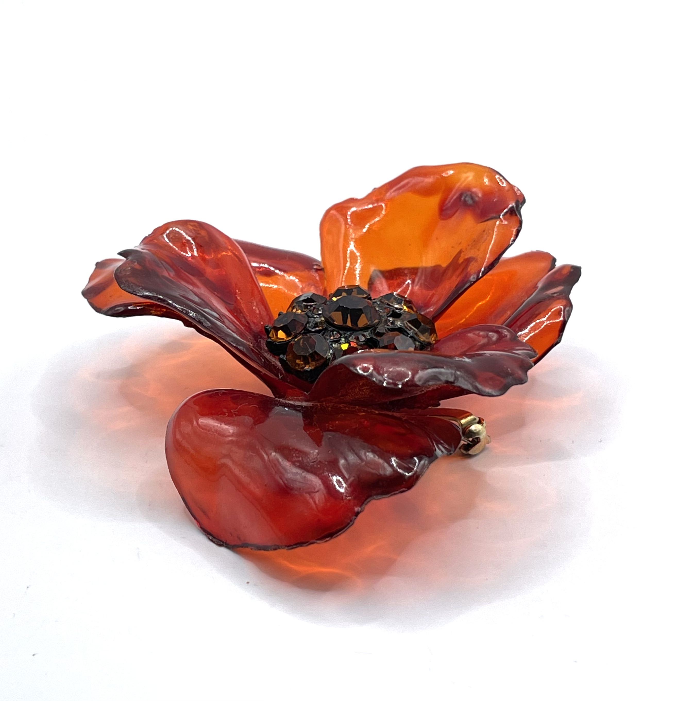 Plastic Flower Brooch