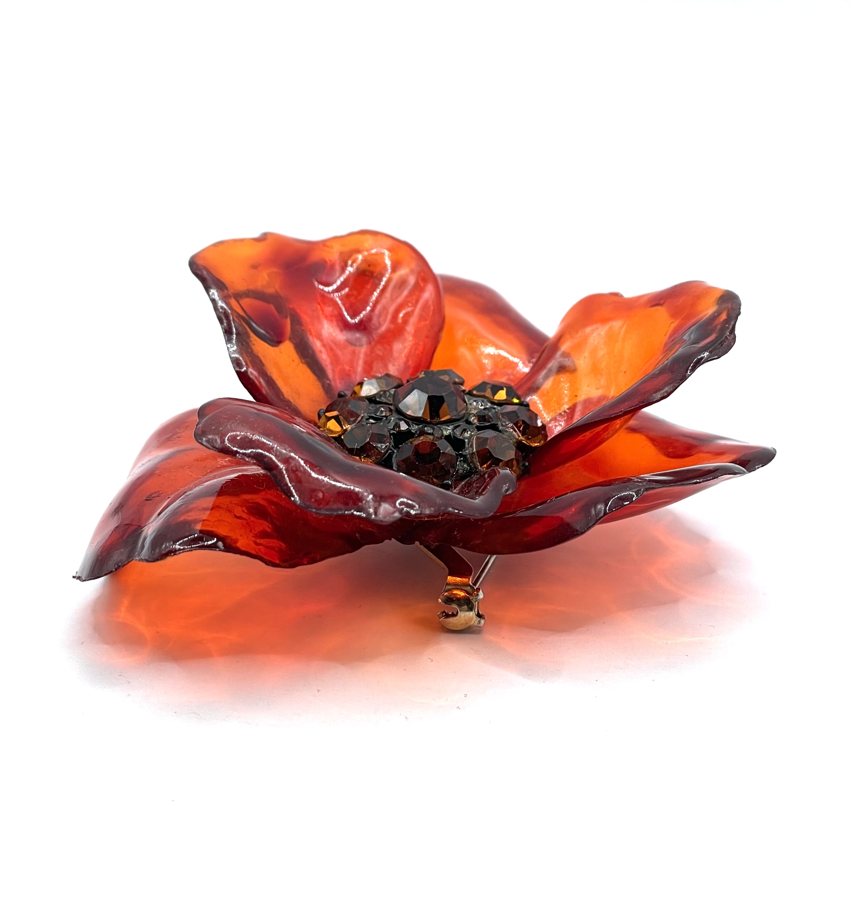 Plastic Flower Brooch