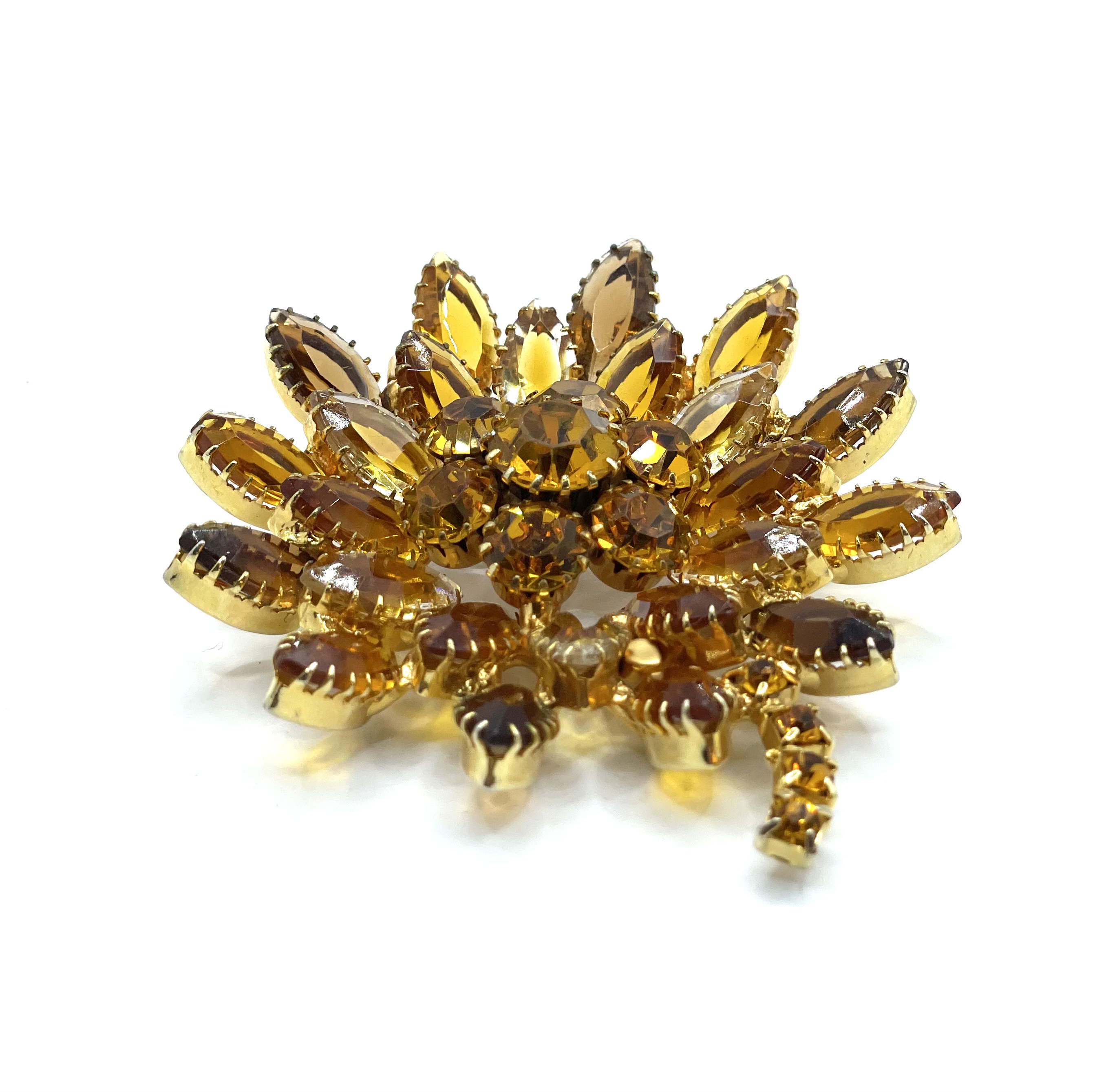 Juliana Rhinestone Flower Brooch