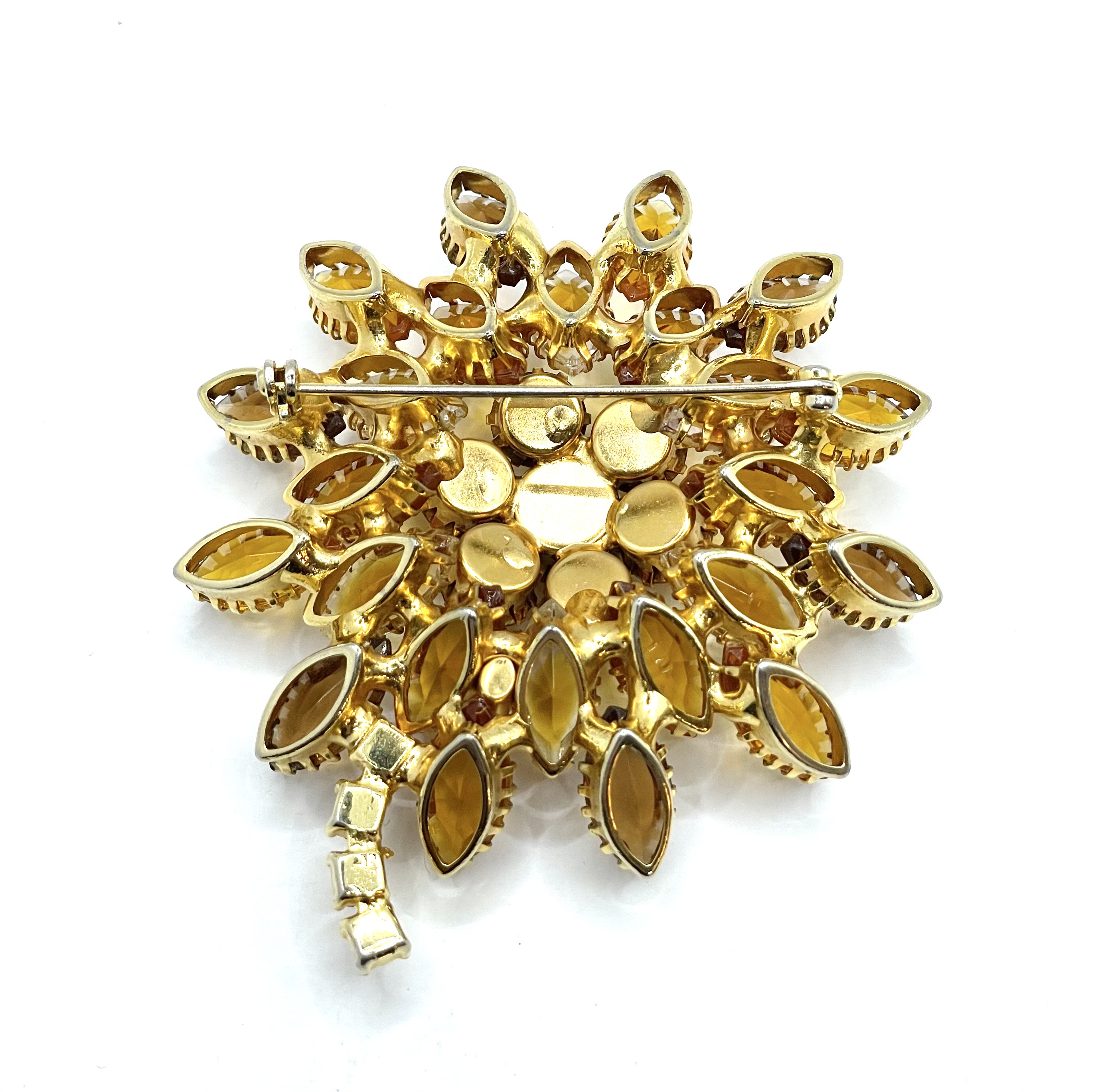 Juliana Rhinestone Flower Brooch
