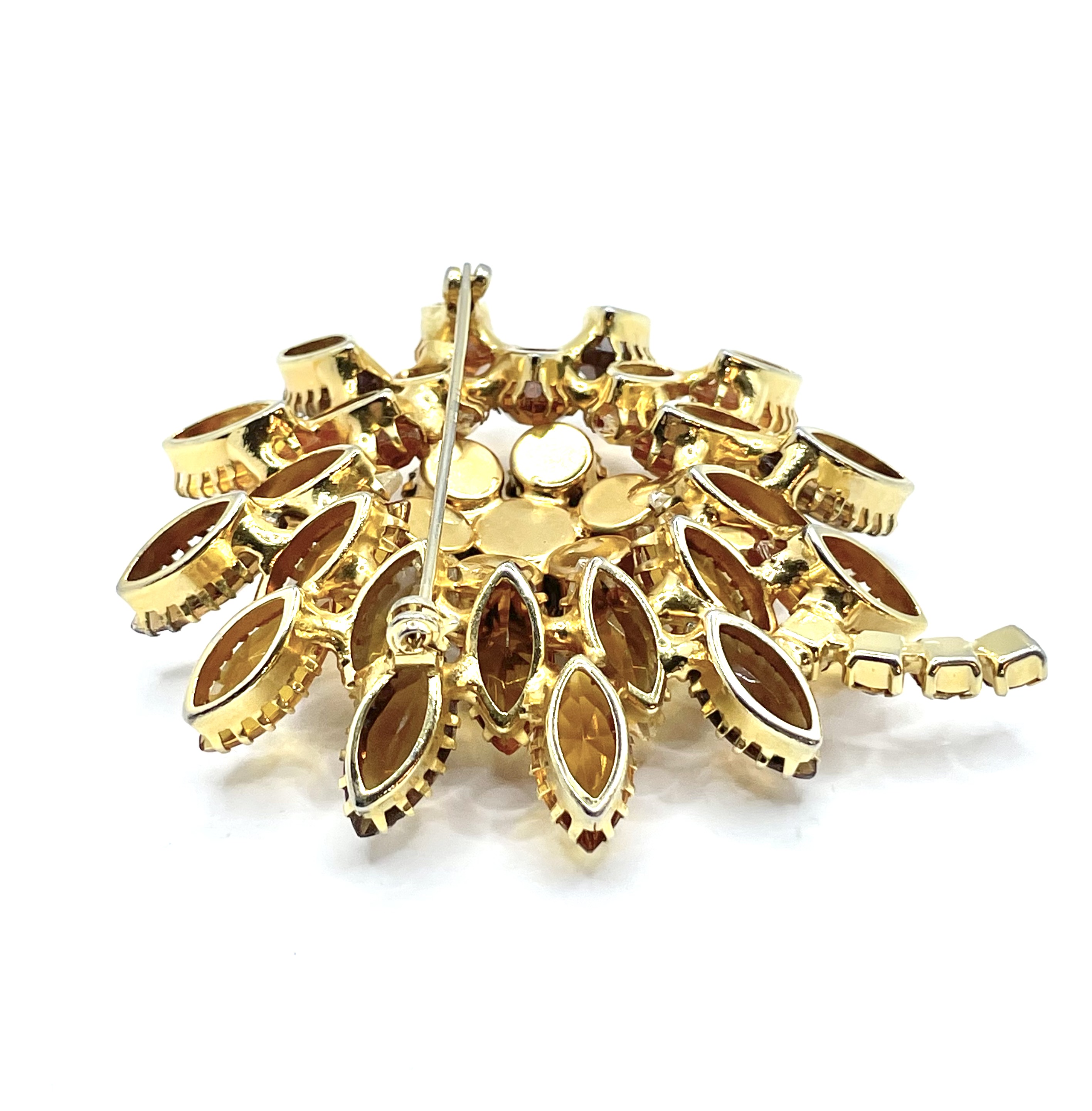 Juliana Rhinestone Flower Brooch