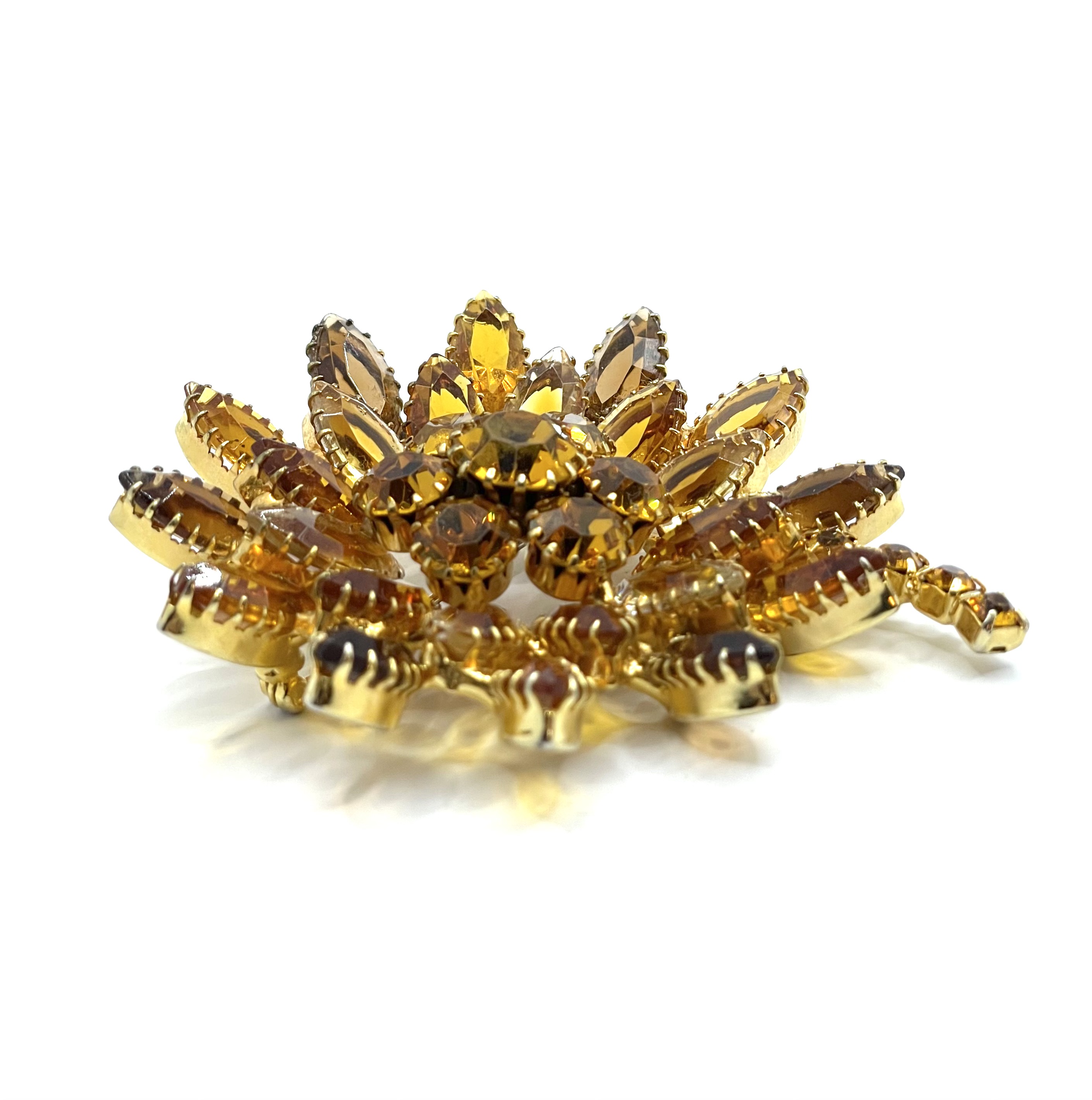 Juliana Rhinestone Flower Brooch