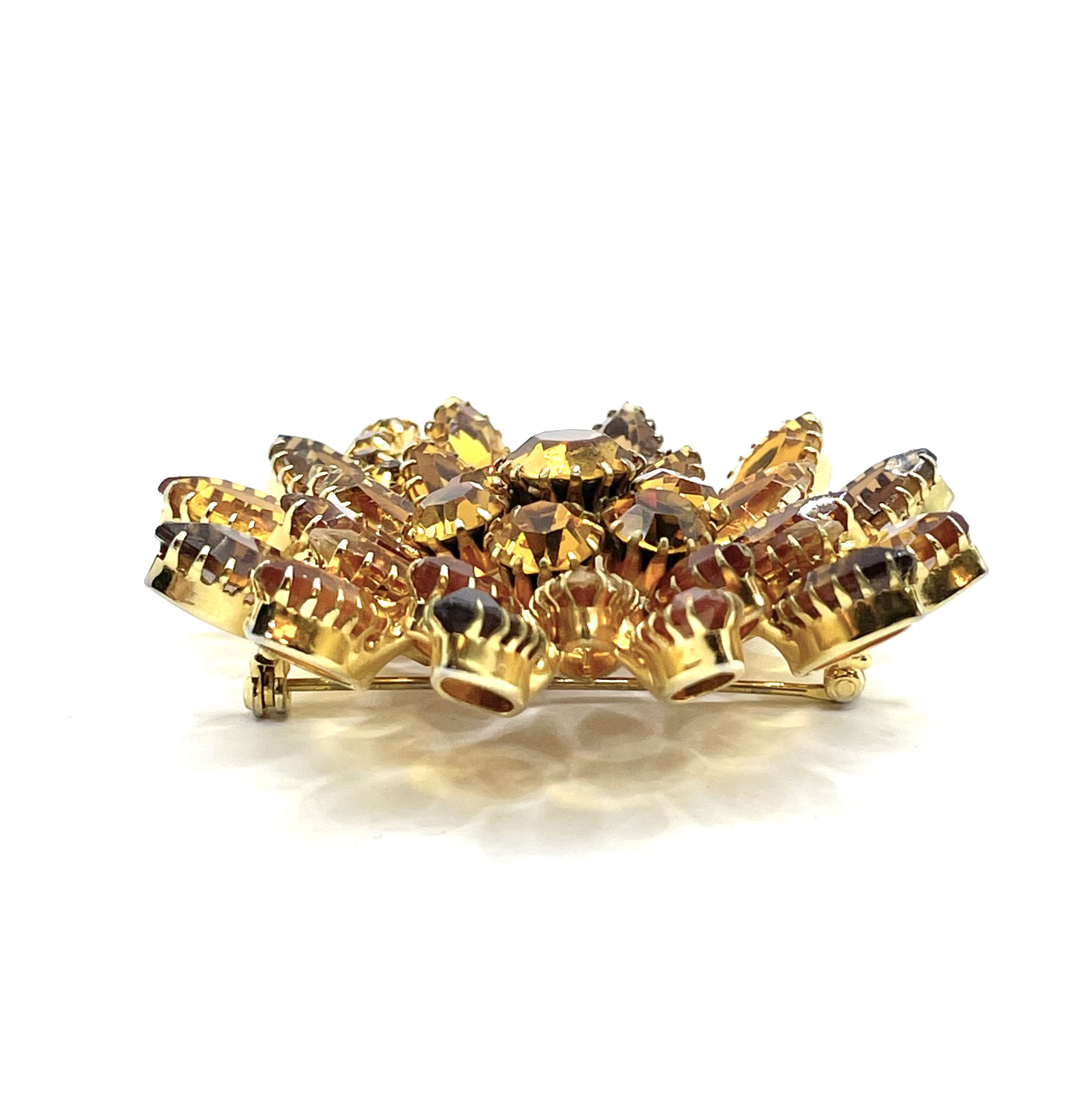 Juliana Rhinestone Flower Brooch