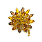 Juliana Rhinestone Flower Brooch