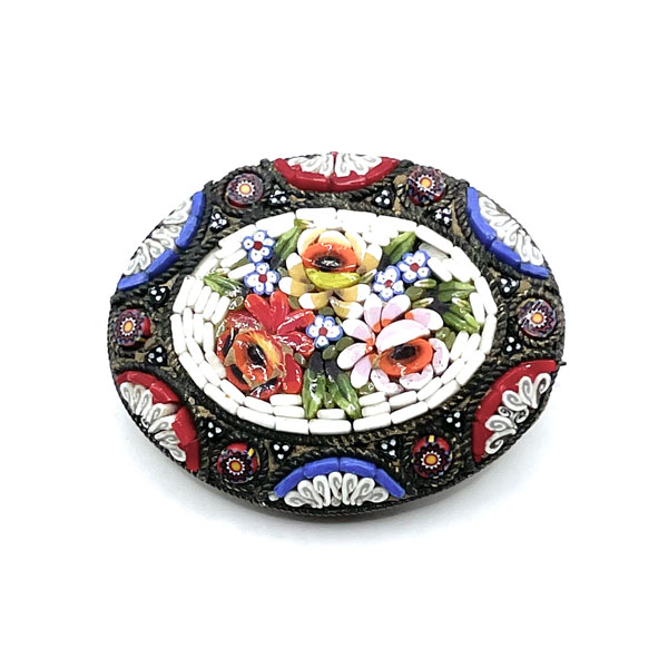 Antique Micro Mosaic Brooch