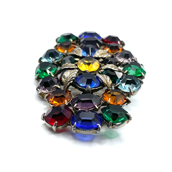 1930s rhinestone brooch