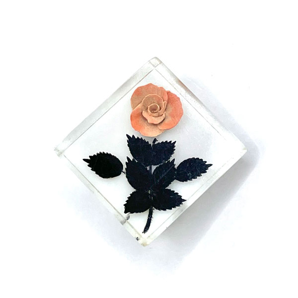 Plastic Flower Brooch